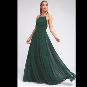 Lulu’s Dark Green Maxi Dress